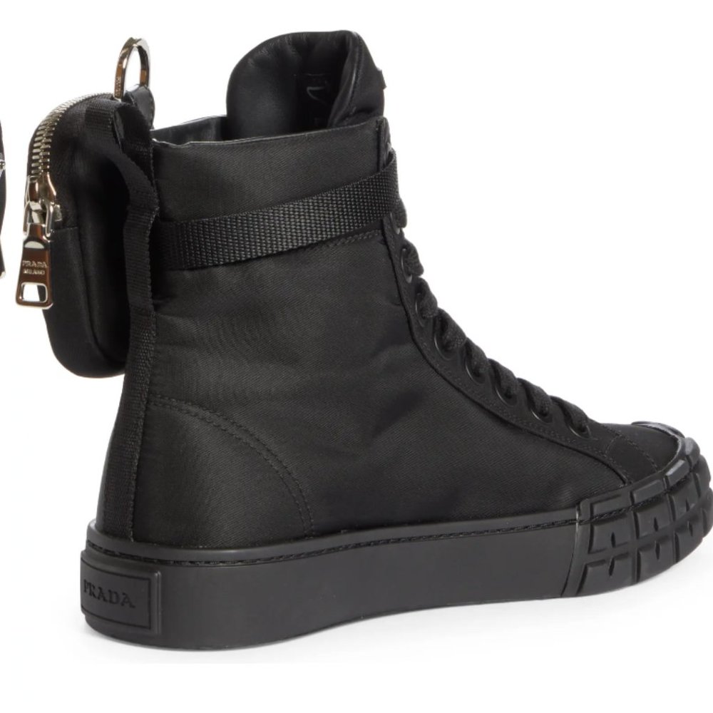 NWT Prada Wheel High Top Sneaker Size 37.5 - Picture 6 of 9